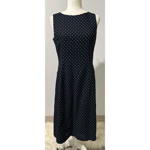 Talbots vintage spring time polka dot dress 10P